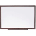 Lorell Wood Frame Dry-Erase Boards; Brown/White, 48 x 36