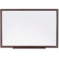 Lorell Wood Frame Dry-Erase Boards; Brown/White, 72
