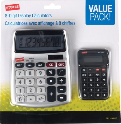 8-Digit Display Calculator, Value Pack