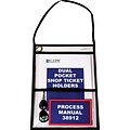 C-Line Job Ticket Holder, 9 x 12, Clear with Black Edges, 15/Pack (38912)