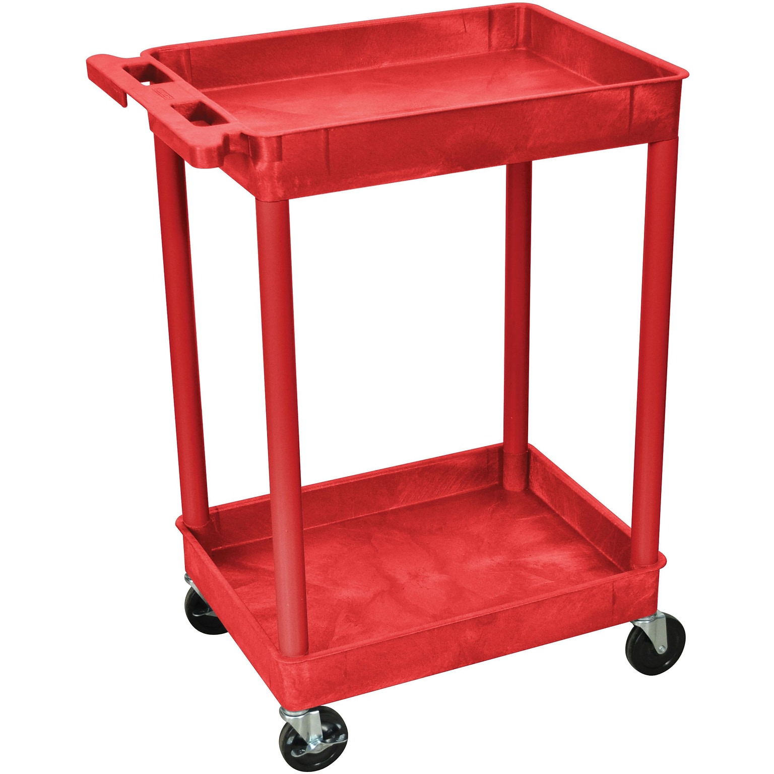 Luxor® STC Series 37 1/2(H) 2 Shelves Tub Cart, Red