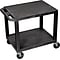 Tuffy 2-Shelf Plastic/Poly A/V Cart, Black (WT26)
