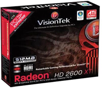 VisionTek® 900183 Radeon HD 2600XT GPU Graphic Card With ATI Chipset; 512MB GDDR3 SDRAM