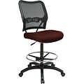 Office Star® SPACE® Fabric Air Grid® Back Deluxe Drafting Chair, Burgundy