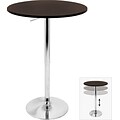 Lumisource Wood Adjustable Bar Table, 26 - 41 x 23 1/2, Brown