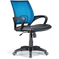 Lumisource Leatherette Mid Back Officer Chair, Blue
