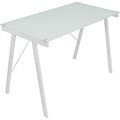 LumiSource Standard Exponent Desk, White (OFD-TM-PBLNK W)