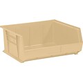 Partners Brand 14 3/4 x 16 1/2 x 7 Plastic Stack and Hang Bin Quill Brand, Ivory, 6/Case