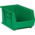 Partners Brand 14 3/4 x 8 1/4 x 7 Plastic Stack and Hang Bin Quill Brand, Green, 12/Case