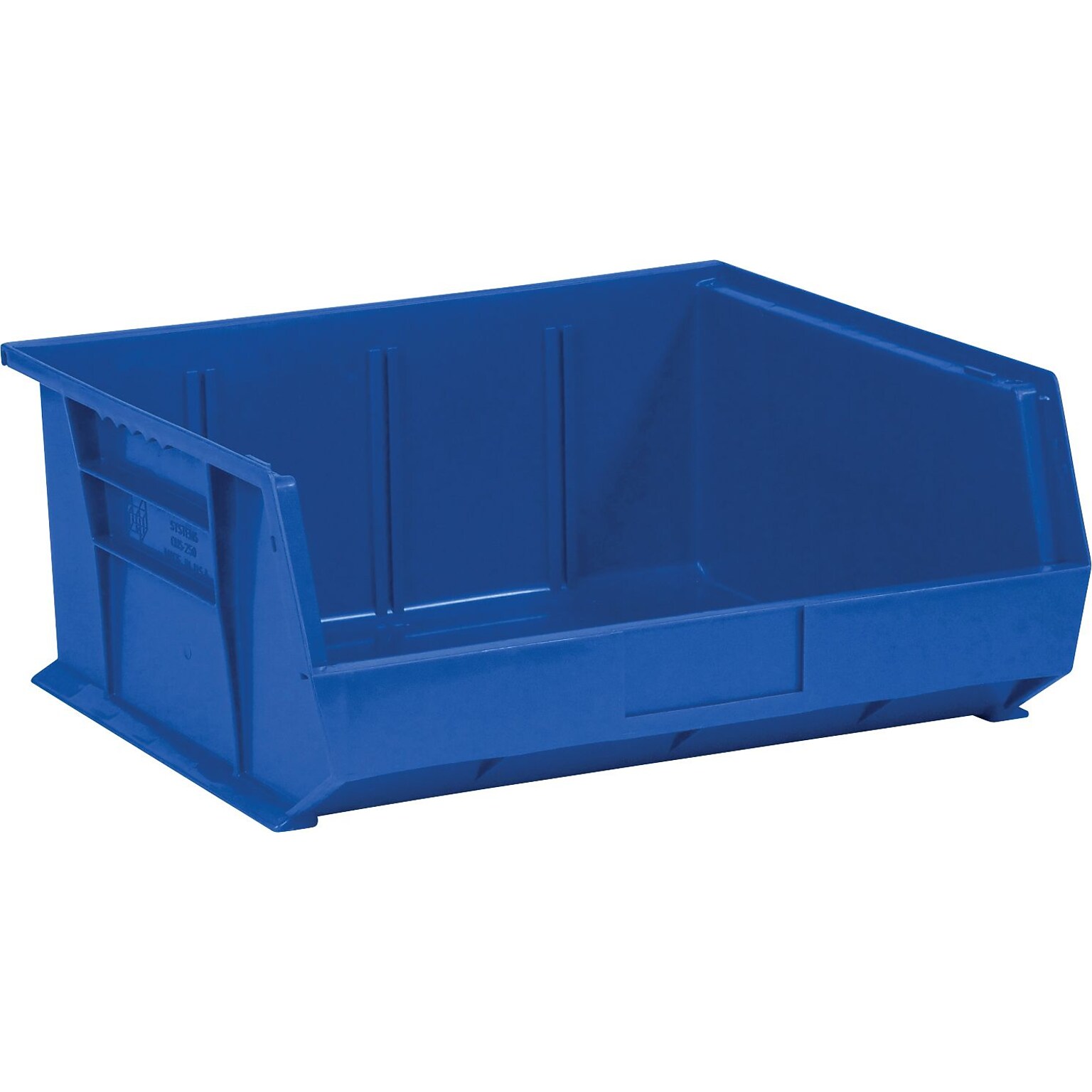 Quill Brand Plastic Stack and Hang Bin, Blue, 6/Carton (BINPS103R)