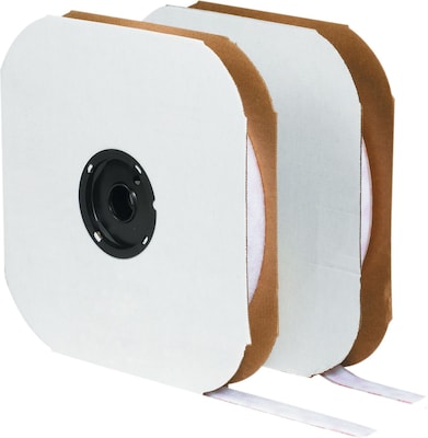 Velcro Loop Only Tape 5/8 x 75 Sticky Back Hook & Loop Fastener, White, Roll (VEL110)