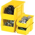 Partners Brand 18 x 8 1/4 x 9 Plastic Stack and Hang Bin Quill Brand, Yellow, 6/Case