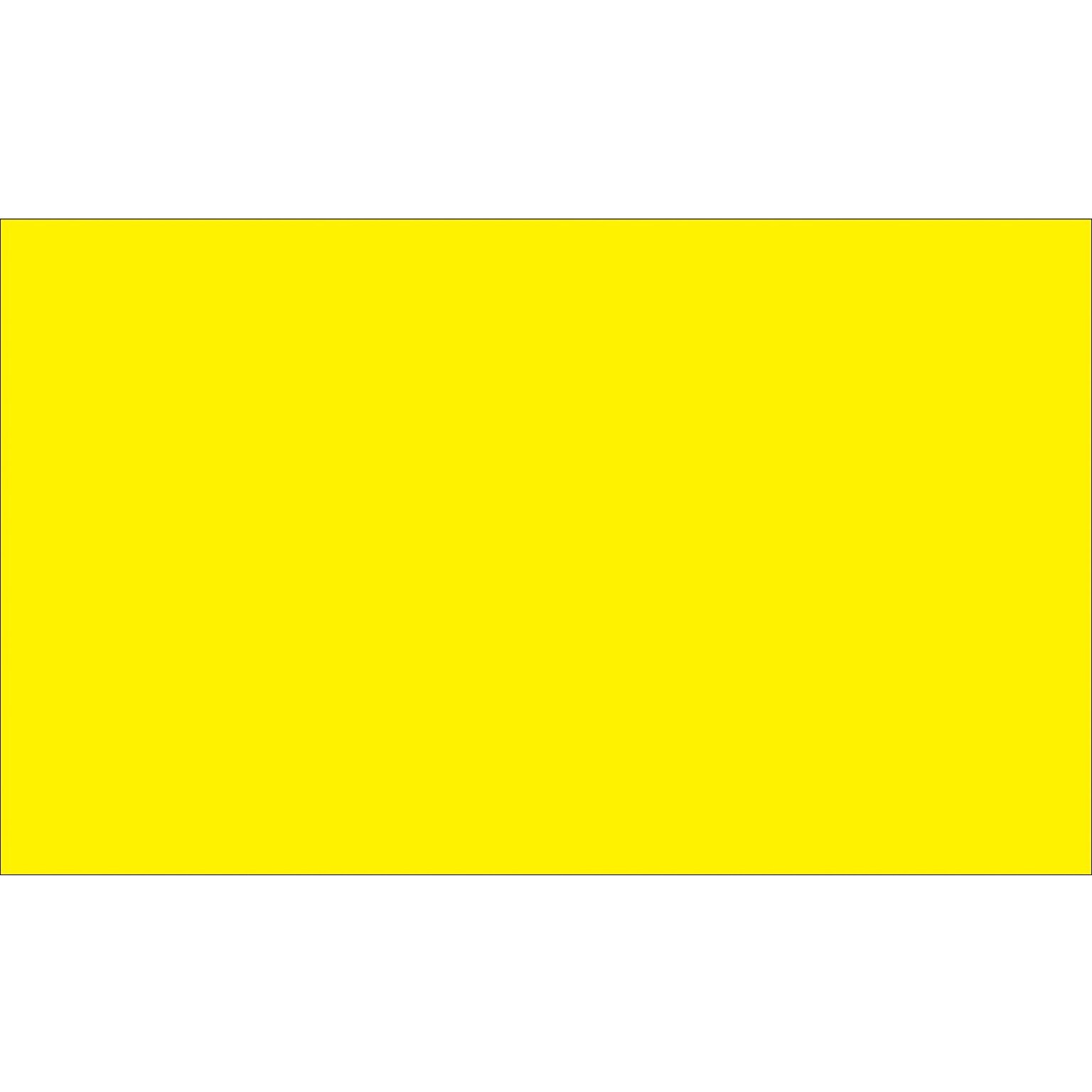 Tape Logic 3 x 2 Rectangle Inventory Label, Fluorescent Yellow, 500/Roll
