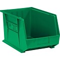 Partners Brand 18 x 11 x 10 Plastic Stack and Hang Bin Quill Brand, Green, 4/Case