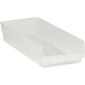 Quill Brand 23 5/8" x 8 3/8" x 4" Plastic Shelf Bin Box, Clear, 6/Case (BINPS123CL)