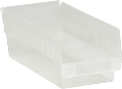 Quill Brand 11 5/8 x 6 5/8 x 4 Plastic Shelf Bin, Clear, 30/Case (BINPS103CL)