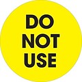 Tape Logic 2 Circle Do Not Use Label, Fluorescent Yellow, 500/Roll