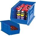 Partners Brand 16 x 11 x 8 Plastic Stack and Hang Bin Quill Brand, Blue, 4/Case