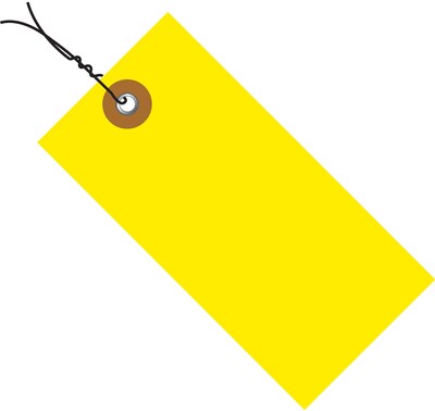 Tyvek® 5 1/4 x 2 5/8 Pre-Wired Shipping Tag, Yellow, 100/Case