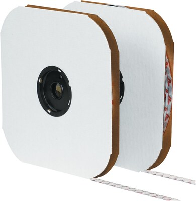 Velcro Loop Only Dots 1/2" Dia. Sticky Individual Back Hook & Loop Fastener, White, 1440/Carton (VEL124)