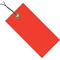 Tyvek® 3 1/4 x 1 5/8 Pre-Wired Shipping Tag, Red, 100/Case