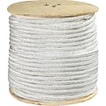 BOX Partners Double Braided Nylon Rope, 600, 25000 lbs Tensile, White (TWR129)