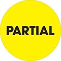 Tape Logic 2 Circle Partial Inventory Label, Fluorescent Yellow, 500/Roll