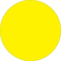 Tape Logic 1/2 Circle Inventory Label, Fluorescent Yellow, 500/Roll
