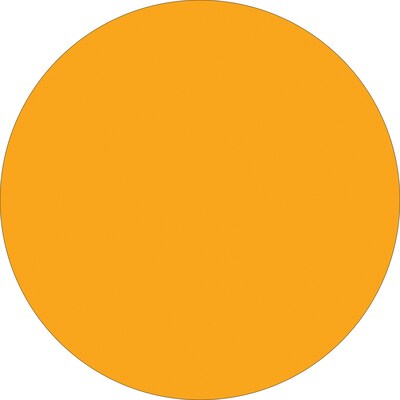 Tape Logic 1/2 Circle Inventory Label, Fluorescent Orange, 500/Roll