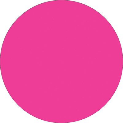 Tape Logic 1 1/2 Circle Inventory Label, Fluorescent Pink, 500/Roll
