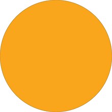 Tape Logic 2 Circle Inventory Label, Fluorescent Orange, 500/Roll