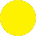 Tape Logic 1 Circle Inventory Label, Fluorescent Yellow, 500/Roll