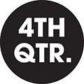 Tape Logic 2 Circle 4TH QTR. Quarter Label, Black, 500/Roll