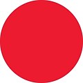 Tape Logic™ 1/2 Circle Inventory Label, Fluorescent Red, 500/Roll