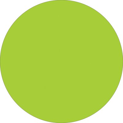 Tape Logic 1 Circle Inventory Label, Fluorescent Green, 500/Roll