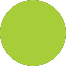 Tape Logic 1 Circle Inventory Label, Fluorescent Green, 500/Roll