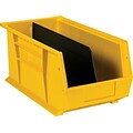 Partners Brand Black Stack and Hang Bin Divider, 4 5/8 x 2 13/16, 6/Case