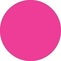 Tape Logic 2 Circle Inventory Label, Fluorescent Pink, 500/Roll
