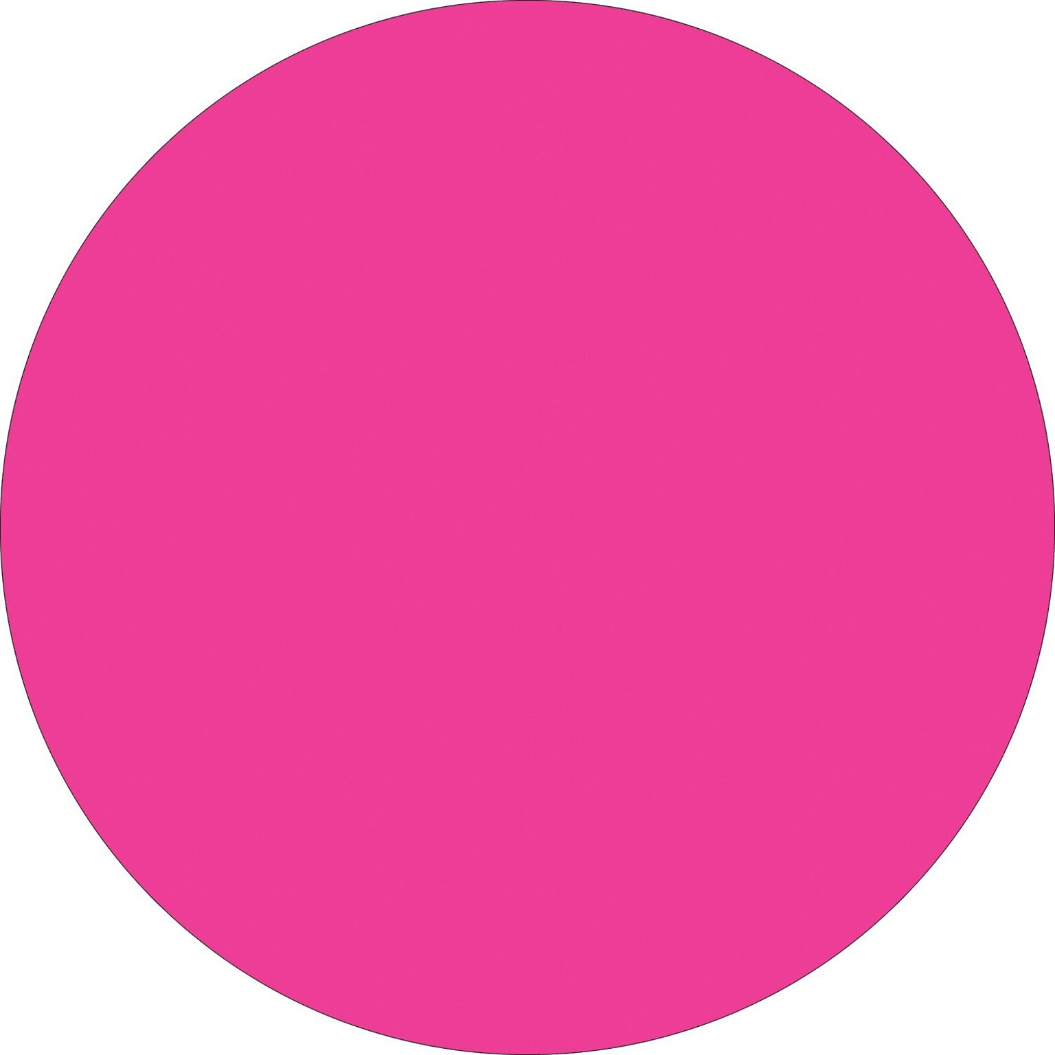 Tape Logic 2 Circle Inventory Label, Fluorescent Pink, 500/Roll