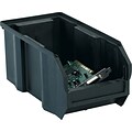 Partners Brand 10 7/8 x 5 1/2 x 5 Conductive Bin, Black, 12/Case