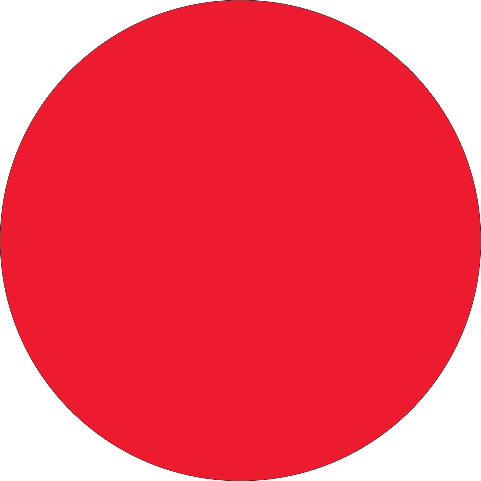 Tape Logic 2 Circle Inventory Label, Fluorescent Red, 500/Roll