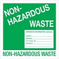 Tape Logic™ Non-Hazardous Waste Label, 6 x 6