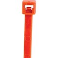 BOX Partners  40 lbs. Cable Tie, 5 1/2(L),  Fluorescent Red, 1000/Case