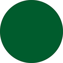 Tape Logic 2 Circle Inventory Label, Green, 500/Roll
