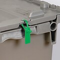 BOX 5 Plastic Gemini Tote Seal, Green, 500/Case