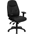 Flash Furniture High-Back LeatherSoft Executive Chair, Adjustable Arms, Black (BT-2350-BRN-GG)