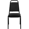 Flash Furniture HERCULES™ 19 1/4H Vinyl Black Frame Trapezoidal Back Banquet Chair; Black; 20/Pack