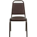 Flash Furniture HERCULES™ Vinyl Copper Vein Frame Trapezoidal Back Banquet Chair; Brown; 10/Pack