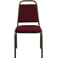 Flash Furniture HERCULES™ Fabric Gold Vein Frame Trapezoidal Back Banquet Chair; Burgundy; 40/Pack