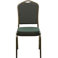 Flash Furniture HERCULES™ Fabric Gold Vein Frame Crown Back Banquet Chair; Green; 20/Pack